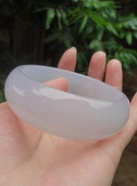 加宽加厚冰种礼品玛瑙手镯送女友