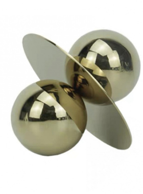 金属飞碟轻奢几何摆件现代简约样板房摆创意金属艺术小摆件书房装