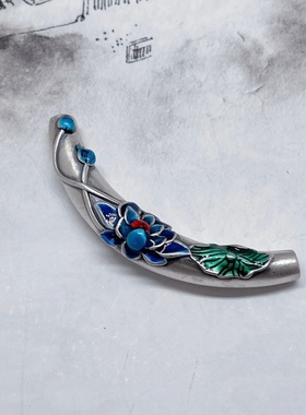 菩银坊潇潇的菩银坊S925银烧蓝荷