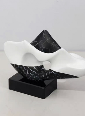 抽象树脂雕塑艺术假山酒店样板间会所办公室前台玄关摆台装饰摆件