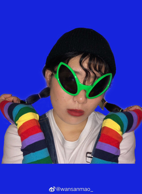 包邮变太阳眼镜土酷外星人