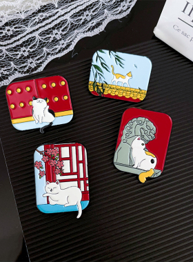 国风宫墙小猫胸针故宫文创纪念品