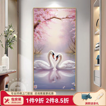 highmax < phase love phase I > Xuanguan decoration painting swan hanging painting villa living room high-end pure hand-painted oil painting