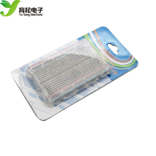 透明 迷你小面包板 400孔 迷你面包板（透明）83X55 mm - 图2