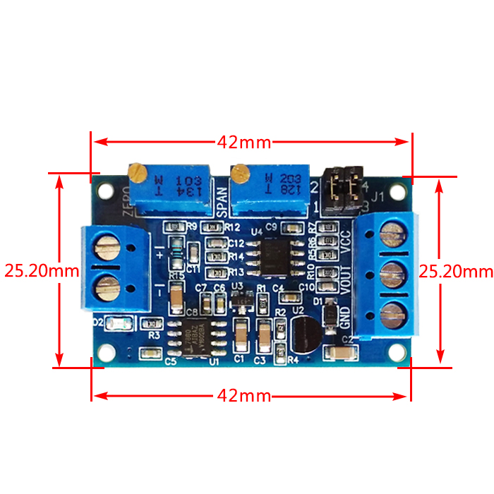 电流转电压模块0/4-20mA转0-3.3V5V10V电压变送器 信号转换调理 - 图1