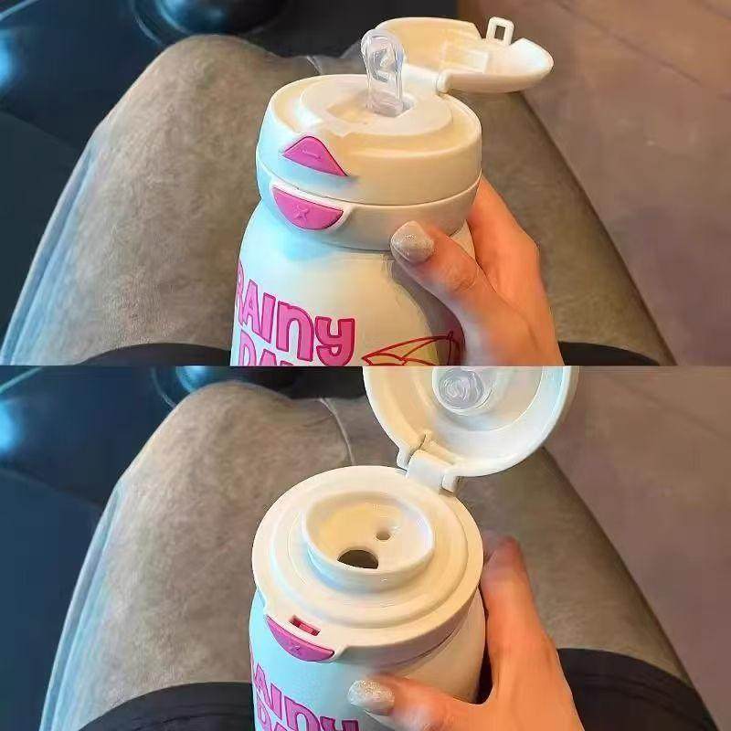 bablov保温杯儿童吸管水杯不锈钢可爱大学生便携大容量高颜值双饮,淘宝优惠券,粉丝福利购,淘宝优惠卷