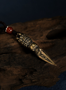 藏式民族风金刚杵吊坠铜吊坠随身配饰挂饰普巴金刚撅吊坠4.6cm