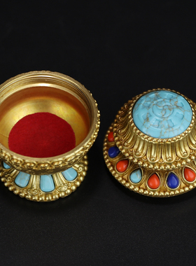 慧宝新品甘露宝瓶舍利铜瓶摆件可装藏供养宝藏瓶家用小米盒空瓶