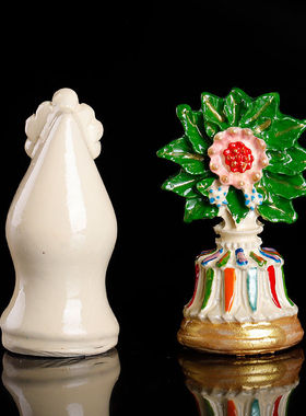 朵玛食子花藏式 家用装饰尼泊尔手工彩绘朵玛八供 树脂食子摆件