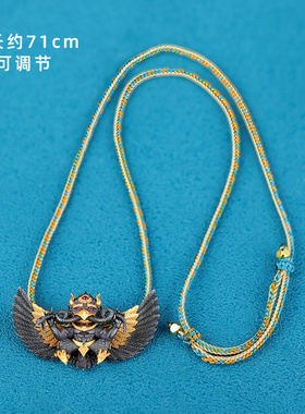 s925纯银做旧大鹏金翅鸟吊坠藏式民族风随身小吊坠大鹏鸟护法项坠