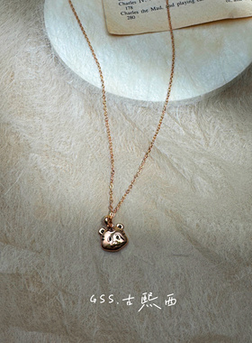 古熙西外饰｜潮牌原单包玫瑰18K属虎生肖项链 精致锁骨链生日礼物