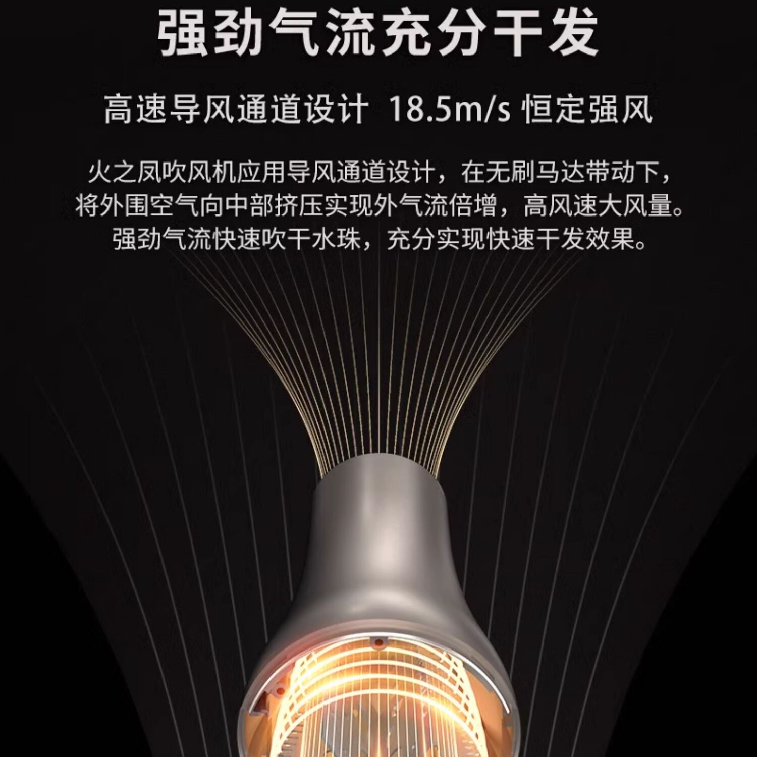 火之凤电吹风机发型师专业高温大风超轻静音大功率发廊风筒5610H