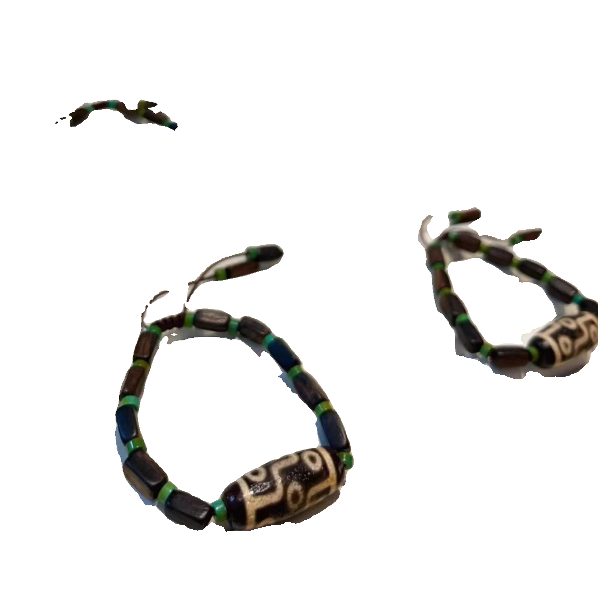 藏传九眼天珠手链搭配天然达拉干沉香韵味独特佩戴效果一流T599-图3