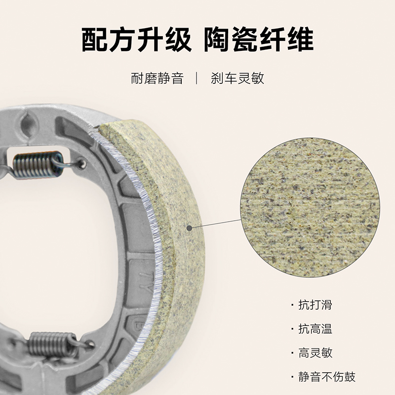 雅迪电动车前后刹车片110鼓刹块刹车皮CG125刹车蹄块爱玛台铃刹车 - 图1
