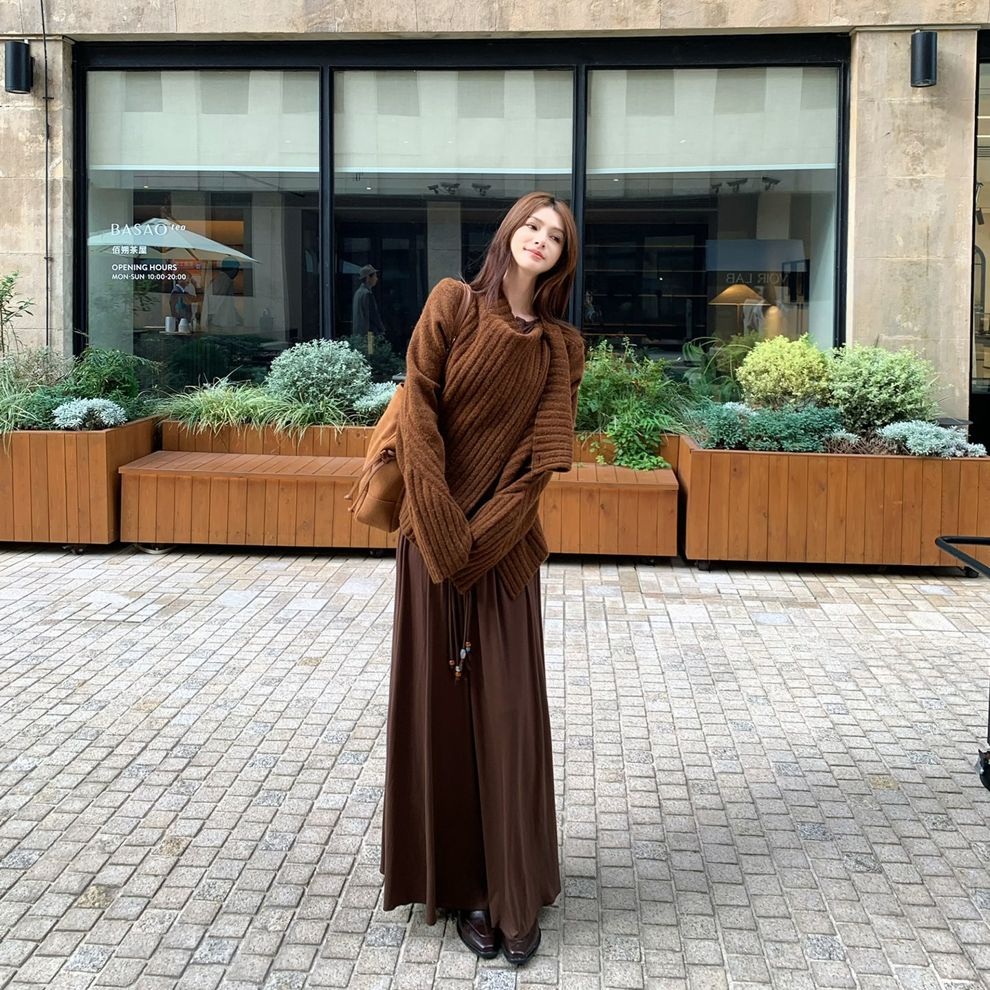 Lienni2025秋冬日新款内搭伴侣长袖高腰显瘦斜肩领长款连衣裙女,淘宝优惠券,粉丝福利购,淘宝优惠卷