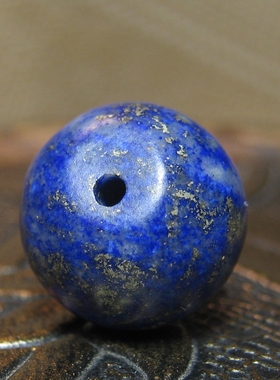 老青金石桶珠13.5×13mm老珠子