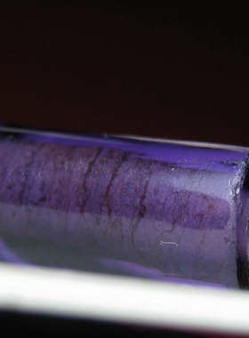 老紫水晶竹节管子文玩古董配珠