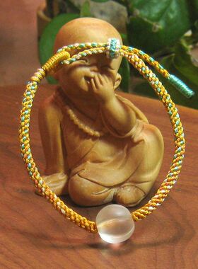 西亚老贸易白水晶瓜珠手绳手环