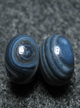 蓝沁药师珠文玩配珠玛瑙西亚古珠