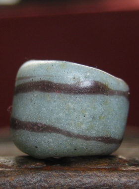 高古老缠丝琉璃大孔珠12.5mm