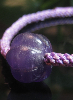 紫气东来老紫水晶瓜珠手绳手环