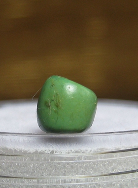 清代老绿松石桶珠5×5mm