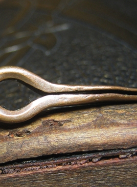 老合金铜卡子8×27.5mm老物件