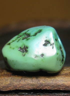 高瓷老蓝绿松石随形珠12.5mm