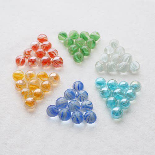 花芯玻璃珠跳棋子组合玻璃弹珠玻璃球16mm花瓶鱼缸装饰玩乐波子 - 图1