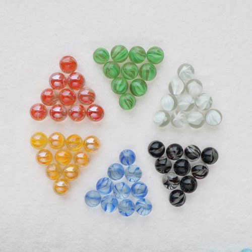 花芯玻璃珠跳棋子组合玻璃弹珠玻璃球16mm花瓶鱼缸装饰玩乐波子 - 图2