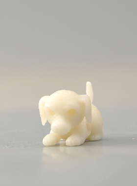 可爱风袖珍白虎车载手办小摆件