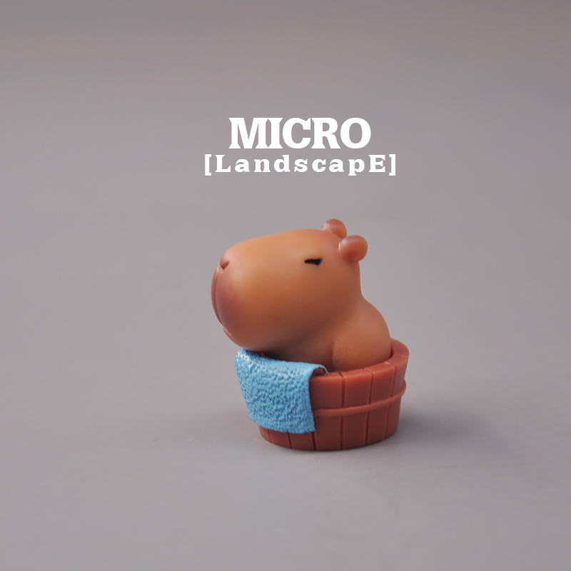 无聊了 摆个卡皮巴拉治愈一下 河豚模型微景观 DIY手工场景配件 - 图2