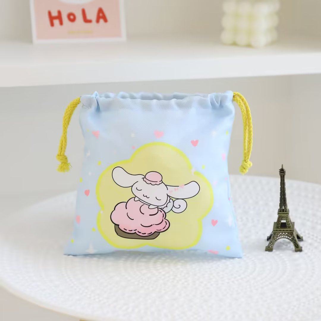 可爱ins美乐蒂抽绳大容量束口袋收纳袋旅行化妆品便携帆布小包,淘宝优惠券,粉丝福利购,淘宝优惠卷