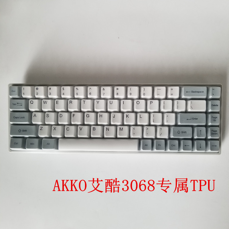 艾酷AKKO机械键盘保护膜莫奈之池3108S V2 108键3098DS 3096 3068四周包边全覆盖3087 87键按键防尘套垫罩-图3