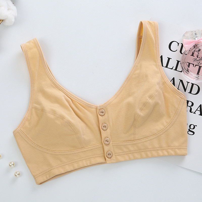 中老年文胸薄款纯棉无钢圈妈妈加大码前扣款背心式老人运动内衣,淘宝优惠券,粉丝福利购,淘宝优惠卷