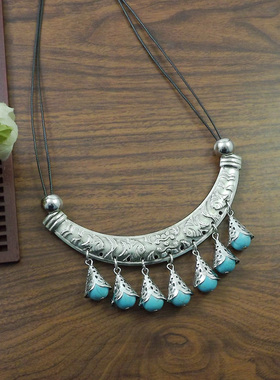 星玛星玛民族风复古项圈藏银项链