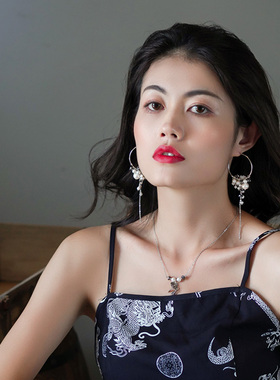 原创设计感流苏短款配饰锁骨链