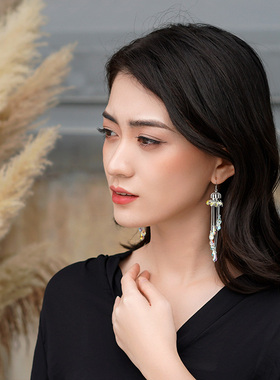 女人皇冠银饰品奢华水滴多层水晶