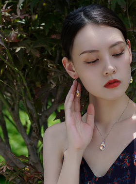 巴洛克水晶s925银饰品韩国女