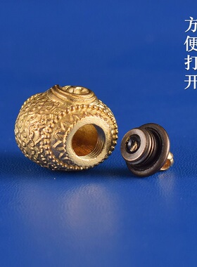 海螺噶乌盒吊坠西藏式可打开空心黄铜嘎乌盒随身男女项链配饰挂件