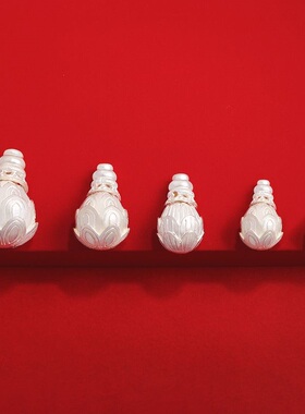 S925纯银三通莲花三通diy配件文玩手串三通珠子散珠隔珠fo头吊坠