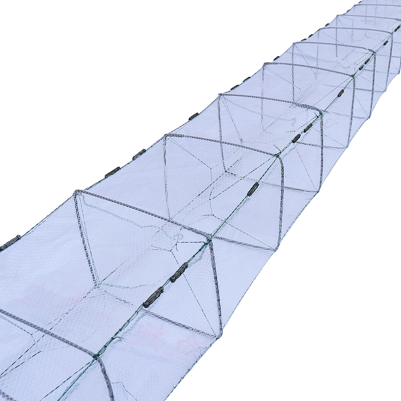 虾笼渔网折叠捕鱼笼子龙虾网专用加厚鱼网地网笼神器抓黄鳝笼白色 - 图3