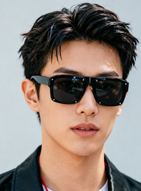 mspace太阳镜墨镜方形赛博朋克