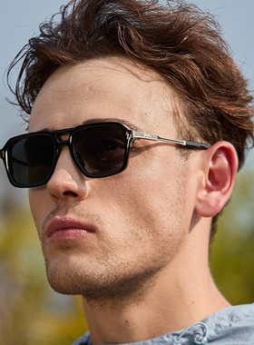 mspace2025新款欧美男飞行员眼镜复古双梁方框太阳镜女墨镜开车