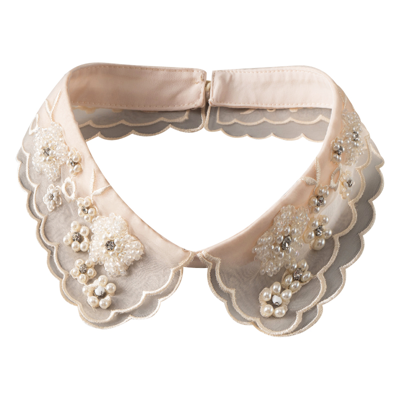 单独衣领衬衫假领子女小高领护颈假衣领欧根纱绣花装饰领韩版 - 图3