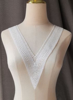 V领领口花边装饰领服装胸花辅料