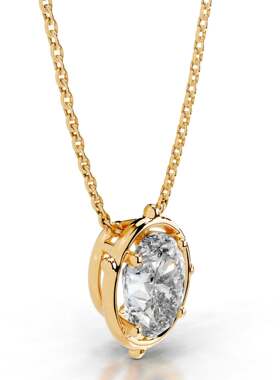 老钱风莫桑钻锁骨链2/3克拉