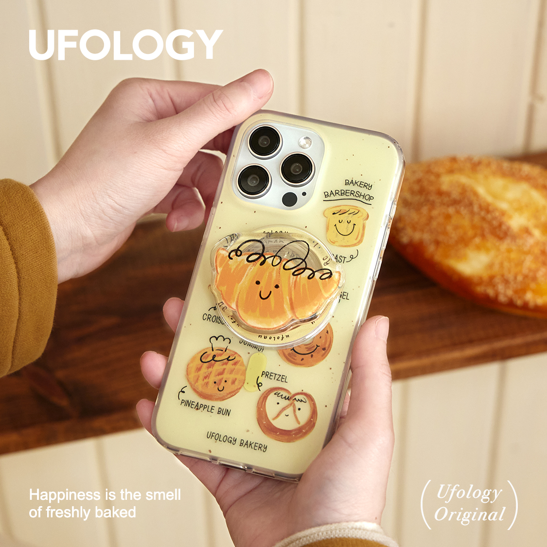 Ufology原创磁吸适用iPhone15promax手机壳14pro苹果13面包全包新款手绘高级支架双层imd全包支架可爱新款 - 图2