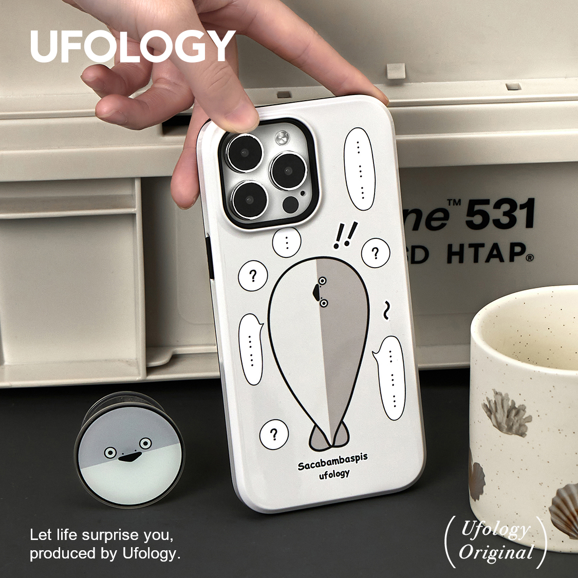 Ufology原创萨卡班甲鱼进口二合一菲林适用iPhone15promax手机壳14pro苹果13恶搞12创意11个性全包防摔支架 - 图0