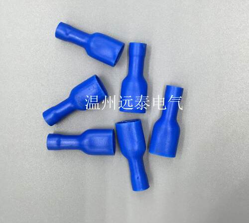 FDFD2-250黄铜阻燃母预绝缘端子插簧对接线冷压端头铜鼻子1000只 - 图0